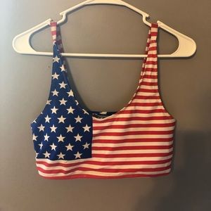 American Flag Bikini Top
